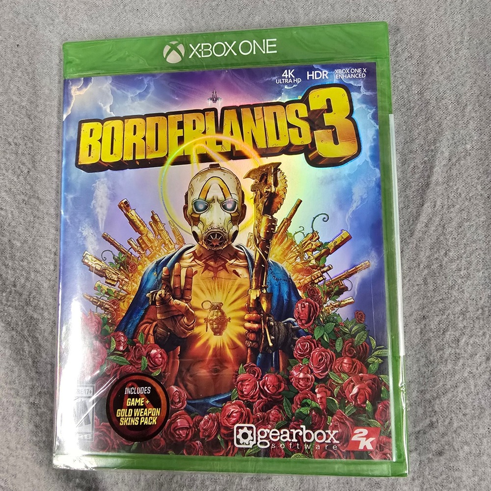 Borderlands 3 Xbox One Game New Factory Sealed with Gold Weapon Skins Pack